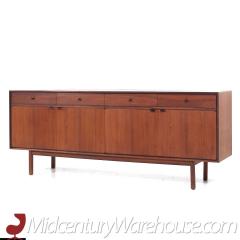 Jack Cartwright Jack Cartwright for Founders Mid Century Cane and Walnut Credenza Hutch - 3684578