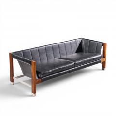Jack Cartwright Jack Cartwright for Founders Mid Century Rosewood Leather Sling Sofa - 4651031