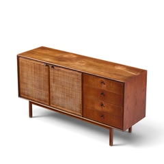 Jack Cartwright Jack Cartwright for Founders Mid Century Walnut and Cane Credenza - 4747691