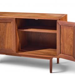 Jack Cartwright Jack Cartwright for Founders Mid Century Walnut and Cane Credenza with Hutch - 4827818