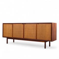Jack Cartwright Jack Cartwright for Founders Mid Century Walnut and Cane Front Credenza - 4291497