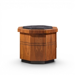 Jack Cartwright Jack Cartwright for Founders Style Mid Century Walnut Slate Side Table Pair - 4704409