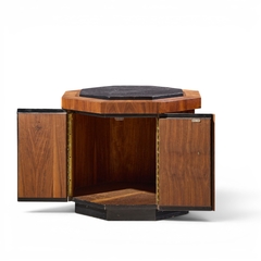 Jack Cartwright Jack Cartwright for Founders Style Mid Century Walnut Slate Side Table Pair - 4704411