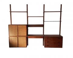 Jack Cartwright Large Midcentury Floating Danish Style Modern Cabinet Wall Unit in Walnut - 3992417