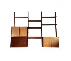 Jack Cartwright Large Midcentury Floating Danish Style Modern Cabinet Wall Unit in Walnut - 3992418