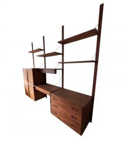 Jack Cartwright Large Midcentury Floating Danish Style Modern Cabinet Wall Unit in Walnut - 3992420