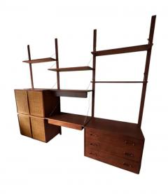 Jack Cartwright Large Midcentury Floating Danish Style Modern Cabinet Wall Unit in Walnut - 3992430