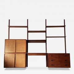 Jack Cartwright Large Midcentury Floating Danish Style Modern Cabinet Wall Unit in Walnut - 3993527