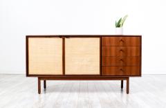 Jack Cartwright Mid Century Modern Walnut Cane Credenza by Jack Cartwright for Founders - 3228038