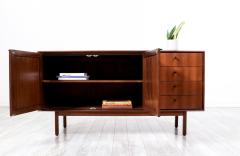 Jack Cartwright Mid Century Modern Walnut Cane Credenza by Jack Cartwright for Founders - 3228039