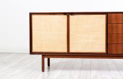 Jack Cartwright Mid Century Modern Walnut Cane Credenza by Jack Cartwright for Founders - 3228048