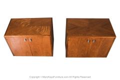 Jack Cartwright Pair Mid Century Walnut Nightstands Cabinets Attributed to Jack Cartwright - 2979738