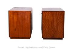 Jack Cartwright Pair Mid Century Walnut Nightstands Cabinets Attributed to Jack Cartwright - 2979749