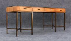 Jack Cartwright Restored Chestnut Bronze 4 Drawer Large Desk by Jack Cartwright for Founders - 3523431