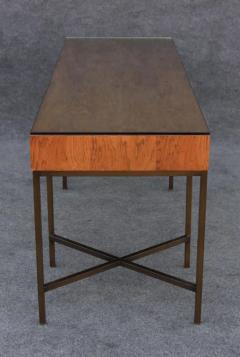 Jack Cartwright Restored Chestnut Bronze 4 Drawer Large Desk by Jack Cartwright for Founders - 3523459