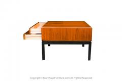 Jack Cartwright Vintage Mid Century Walnut Campaign Style Side End Coffee Table - 2954355