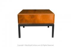 Jack Cartwright Vintage Mid Century Walnut Campaign Style Side End Coffee Table - 2954358