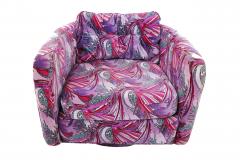 Jack Lenor Larsen 1970 s Swivel Chairs in Jack Lenor Larsen velvet - 1622807