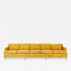 Jack Lenor Larsen Jack Lenor Larsen 5 Seat Sofa on Brass Legs - 1215261