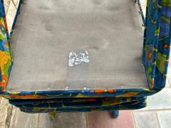 Jack Lenor Larsen Stunning Pair Jack Lenor Larsen Parson style Ottoman Stool Mid Century - 4455930