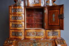 Jacob Arend South German walnut bureau cabinet on stand - 4787653