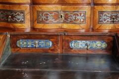 Jacob Arend South German walnut bureau cabinet on stand - 4787656