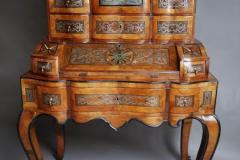Jacob Arend South German walnut bureau cabinet on stand - 4787657