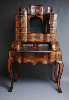 Jacob Arend South German walnut bureau cabinet on stand - 4787658