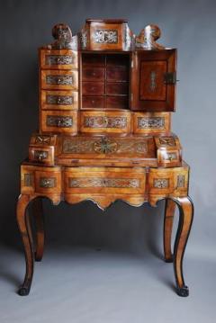 Jacob Arend South German walnut bureau cabinet on stand - 4787659