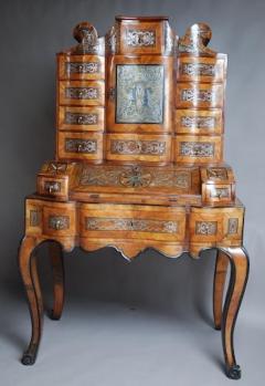 Jacob Arend South German walnut bureau cabinet on stand - 4787660
