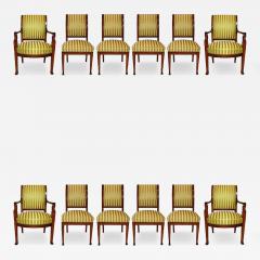 Jacob Freres Important Set of 12 French Empire Mahogany Dining Chairs Jacob Freres - 4710518