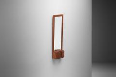 Jacob Hermann Jacob Hermann Teak Wall Mirror for Randers M belfabrik Denmark 1960s - 2283823