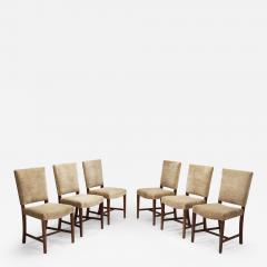 Jacob Kj r Jacob Kjaer Set of Six Exotic Wood Dining Chairs by Jacob Kj r attr Denmark 1940s - 3378460