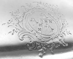 Jacob Marsh English Georgian Sterling Silver Shell Piecrust Salver 1751 - 4071441