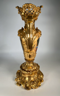 Jacob Petit ANTIQUE SEVRES STYLE GILT PORCELAIN PAINTED VASE IN THE MANNER OF JACOB PETIT - 3567080