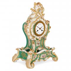 Jacob Petit Porcelain clock in the Louis XV style by Jacob Petit - 3552756