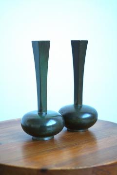 Jacob ngman A pair of bronze vases by Jacob ngman for GAB - 3412527