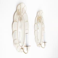 Jacob ngman LARGE PAIR OF SWEDISH ART DECO SILVER PLATED SCONCES FROM JACOB NGMAN FOR GAB  - 1534876