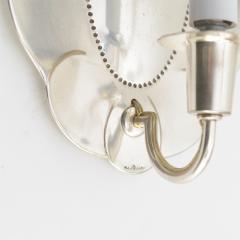 Jacob ngman LARGE PAIR OF SWEDISH ART DECO SILVER PLATED SCONCES FROM JACOB NGMAN FOR GAB  - 1534878