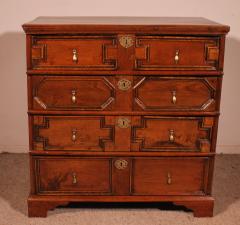 Jacobean Oak Chest Of Drawers From The 17th Century - 3683647