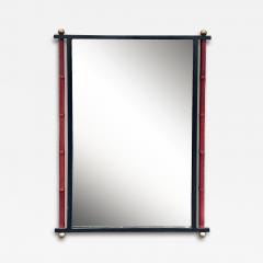 Jacques Adnet 1050s Stitched leather mirror by Jacques Adnet - 3964148