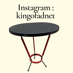 Jacques Adnet 1940s Stitched leather side table by Jacques Adnet - 4433559