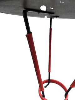 Jacques Adnet 1940s Stitched leather side table by Jacques Adnet - 4433564