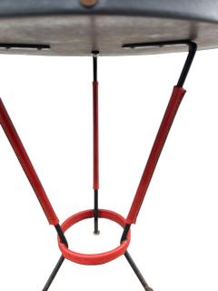 Jacques Adnet 1940s Stitched leather side table by Jacques Adnet - 4433568