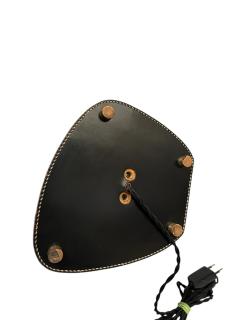 Jacques Adnet 19504s Stitched leather table lamps in the style of Jacques Adnet - 4123145