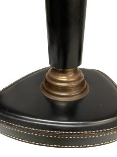 Jacques Adnet 19504s Stitched leather table lamps in the style of Jacques Adnet - 4123147