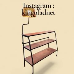 Jacques Adnet 1950s Black stitched Leather bookcase by Jacques Adnet - 4449449