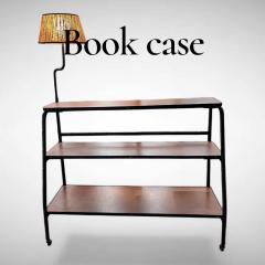Jacques Adnet 1950s Black stitched Leather bookcase by Jacques Adnet - 4449451