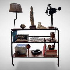 Jacques Adnet 1950s Black stitched Leather bookcase by Jacques Adnet - 4449452
