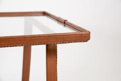 Jacques Adnet 1950s Stitched Leather Cocktail table By Jacques Adnet - 2112513